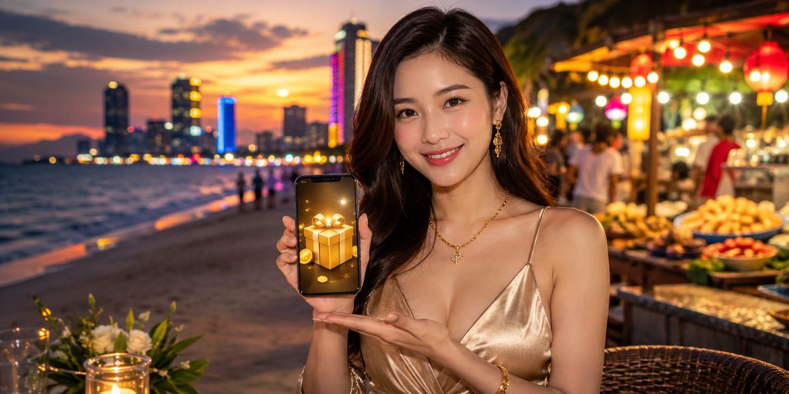 Chợ đêm Đà Nẵng nhộn nhịp với người dùng kiểm tra voucher VIP và ưu đãi cược trên điện thoại di động